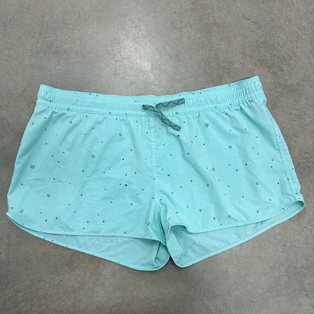 Patagonia Baggies Shorts 2.5" Women's XL MPOB Blue Print Lined Swim Hiking 57060